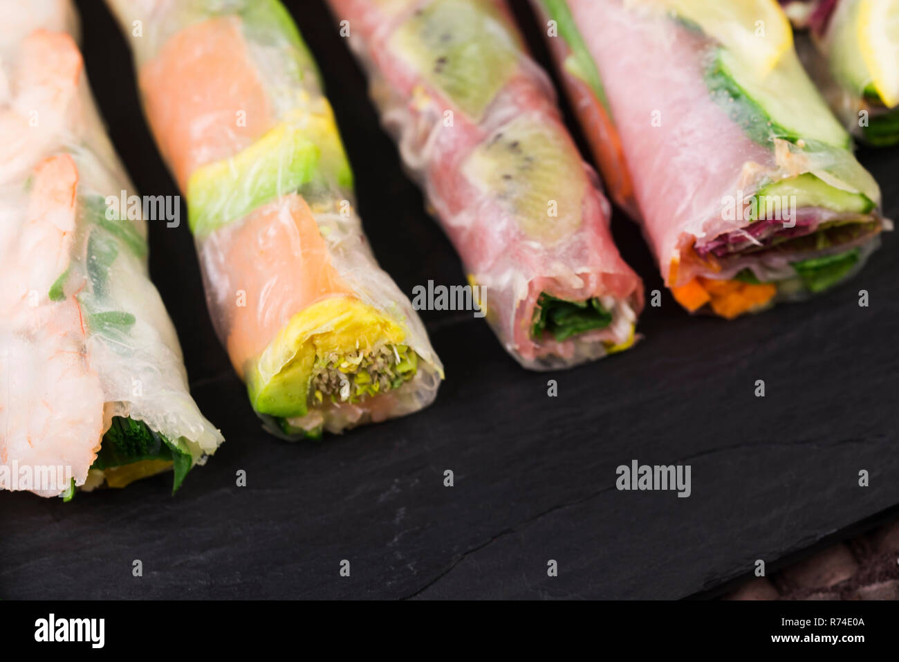 Japanese Salad Roll Stock Photo Alamy