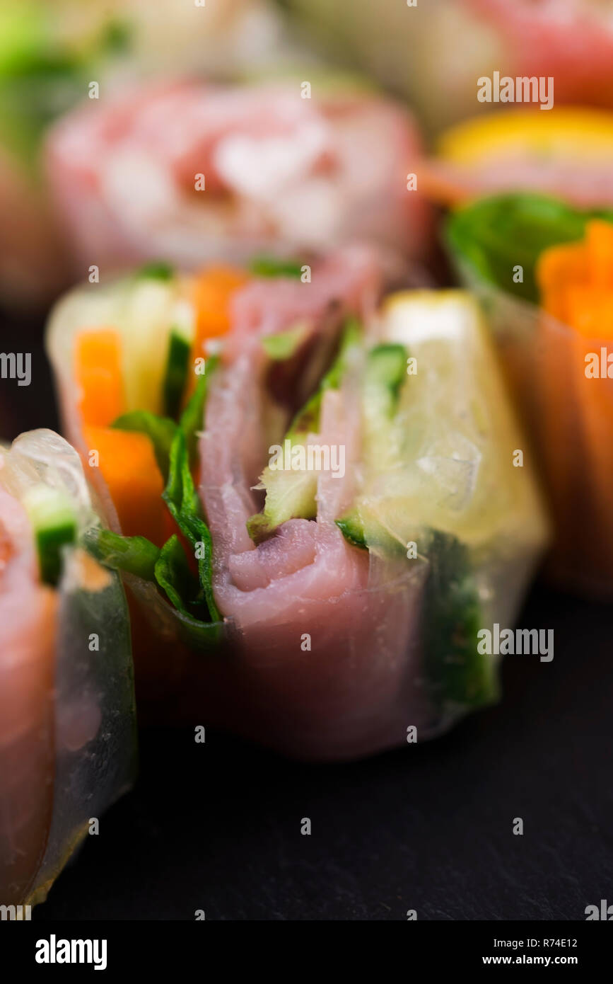 Japanese Salad Roll Stock Photo Alamy