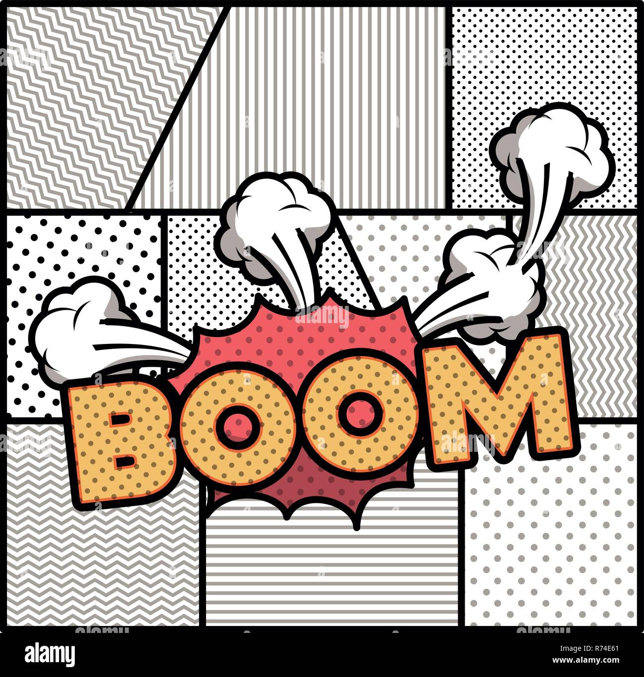 expression bubble with boom pop art style Stock Vector Image & Art - Alamy