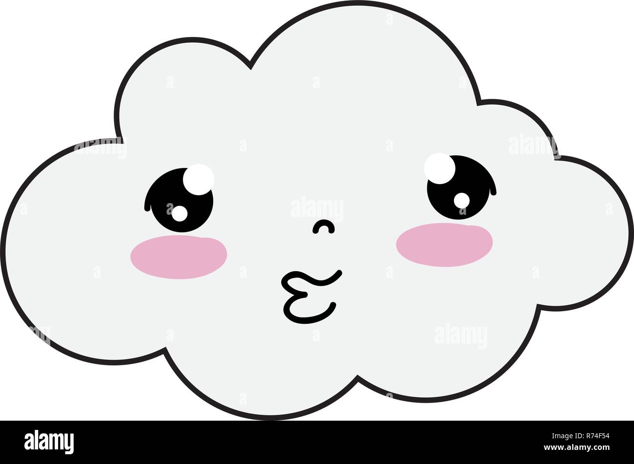 cute cloud kawaii character Stock Vector Image & Art - Alamy