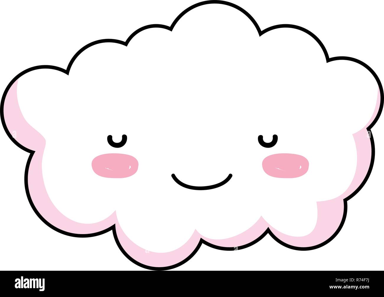 cute cloud kawaii character Stock Vector Image & Art - Alamy