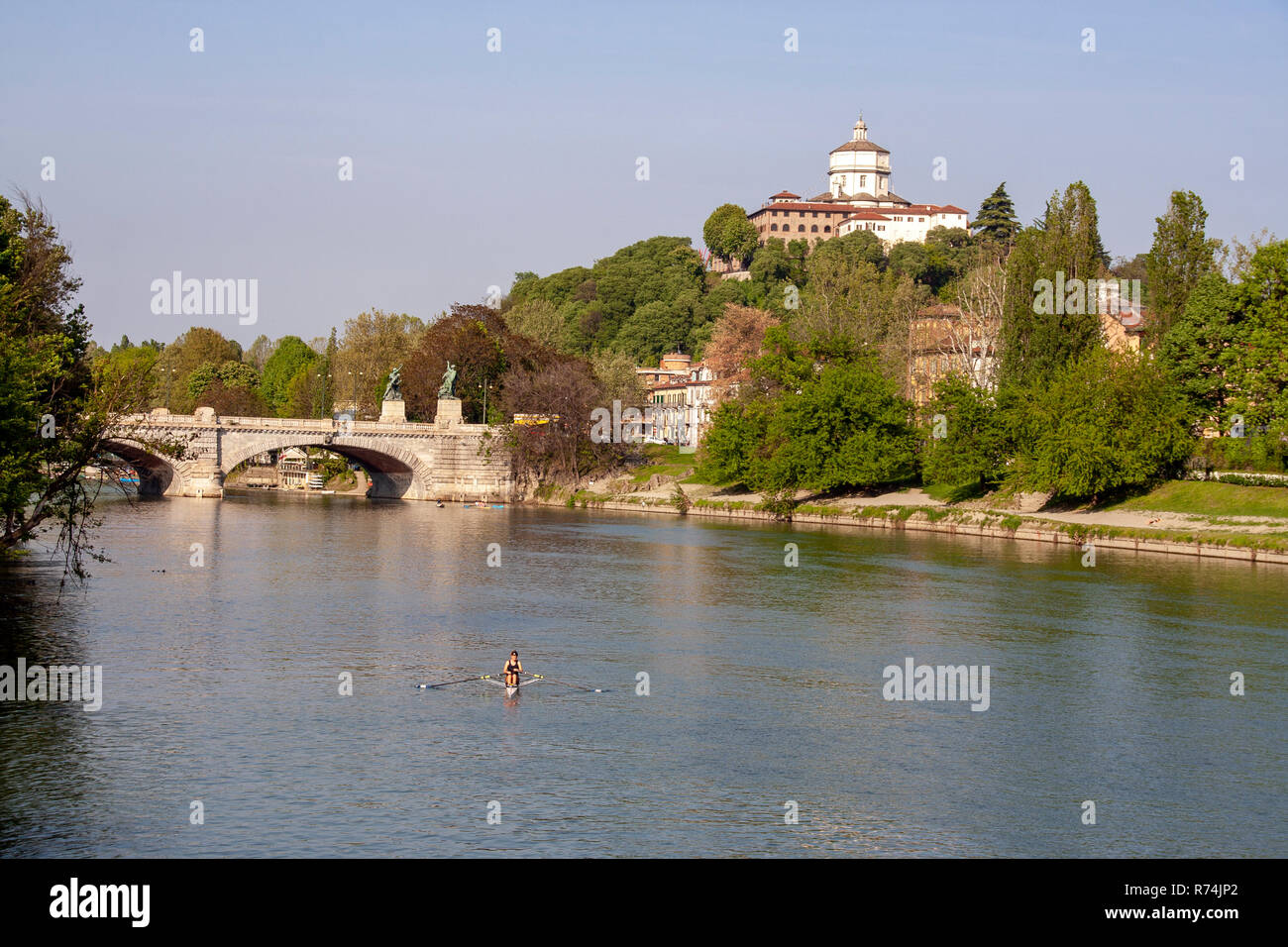 Turin Italy Rivers Landscape of river Po at Turin, Italy Stock Photo - Alamy