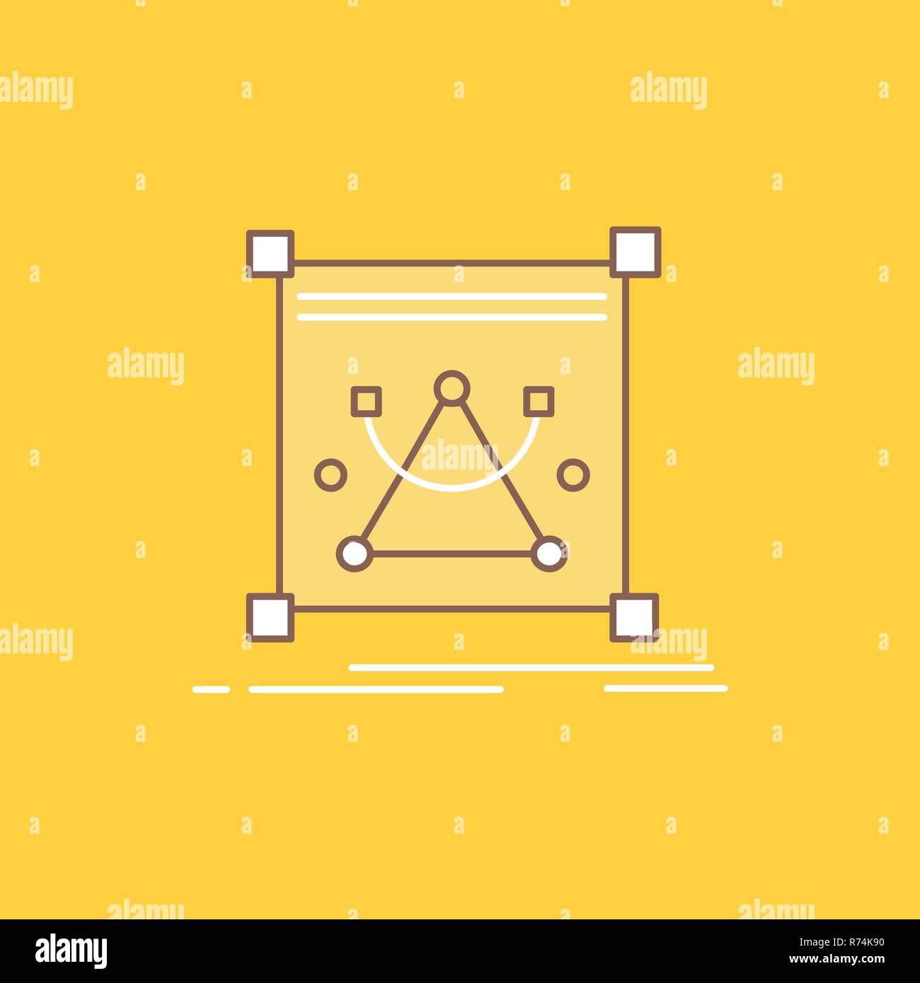 3d, edit, editing, object, resize Flat Line Filled Icon. Beautiful Logo  button over yellow background for UI and UX, website or mobile application  Stock Vector Image & Art - Alamy