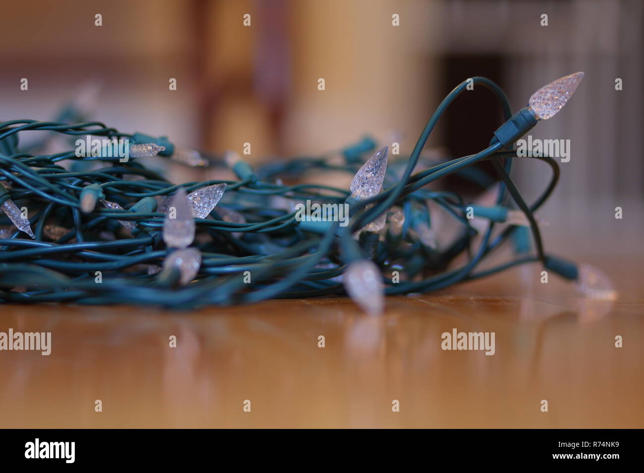 Tangled christmas lights hires stock photography and images Alamy