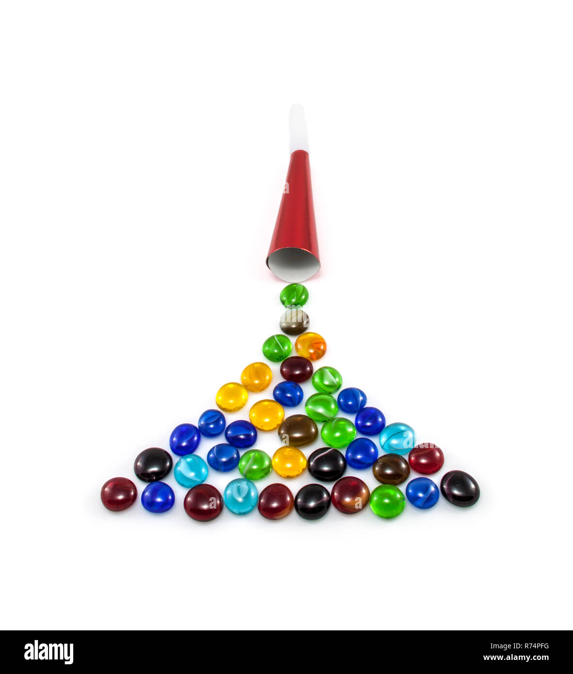 Party horn with decorative gems Stock Photo Alamy