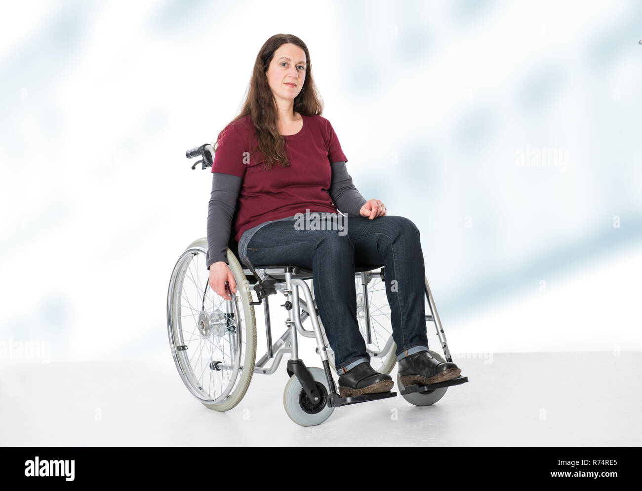 young woman in wheelchair Stock Photo - Alamy