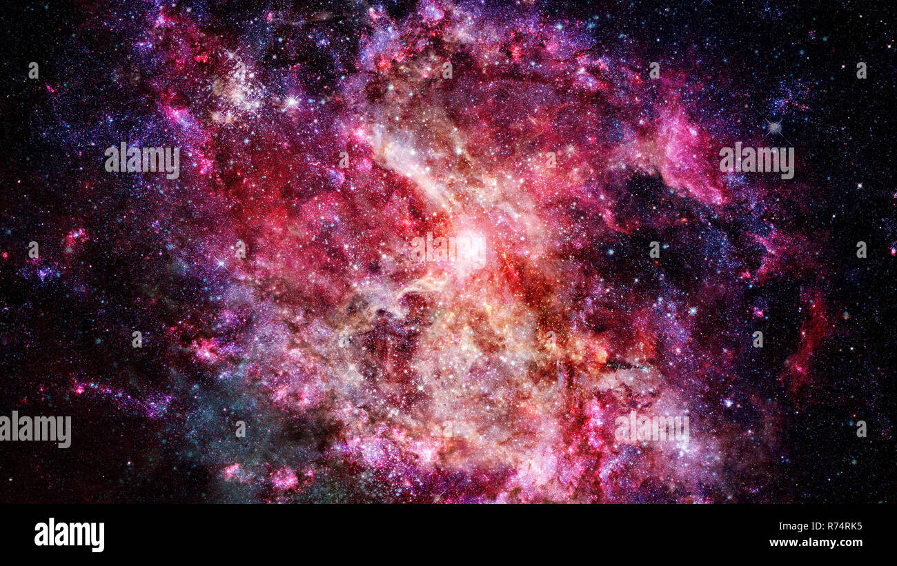 Night sky with stars and nebula. Elements of this image furnished by ...