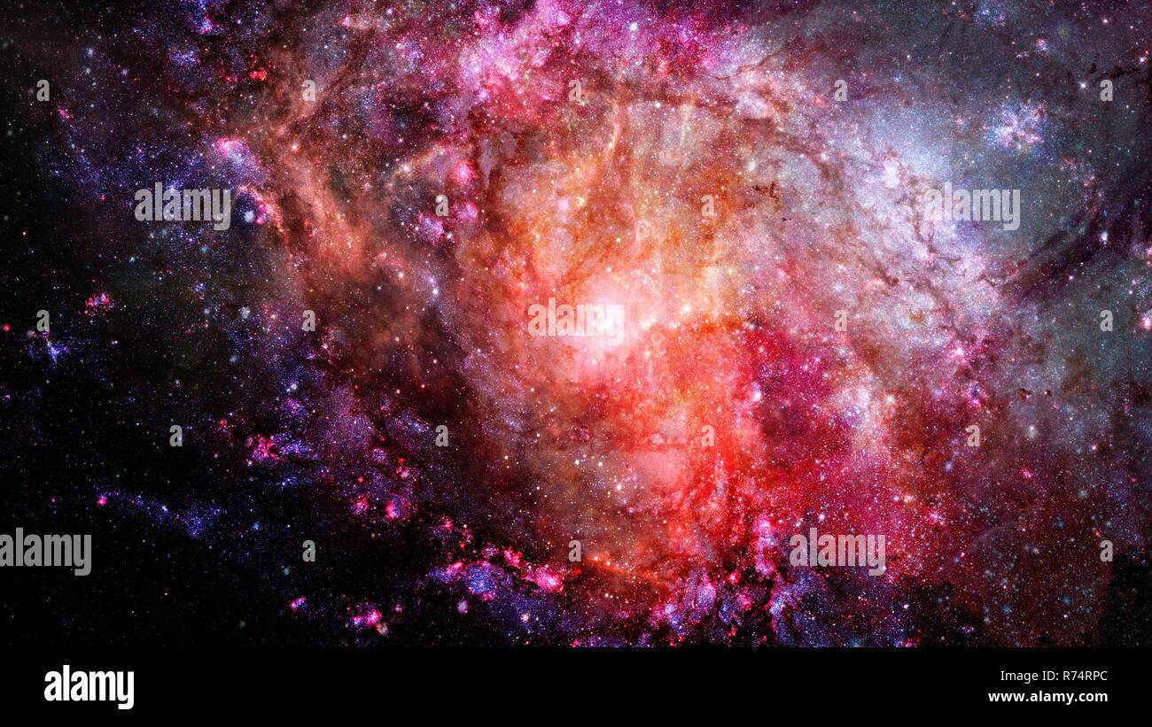 Universe filled with nebula and galaxy. Elements of this image ...
