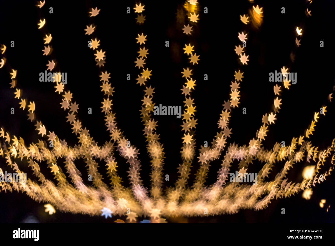 Christmas Lights hanging in midair Stock Photo Alamy