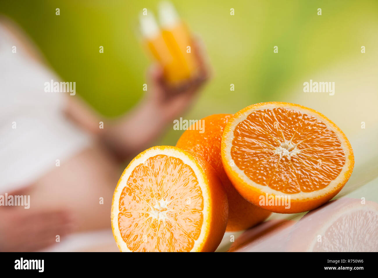 Nutrition and diet during pregnancy, fruits and vegetables Stock Photo