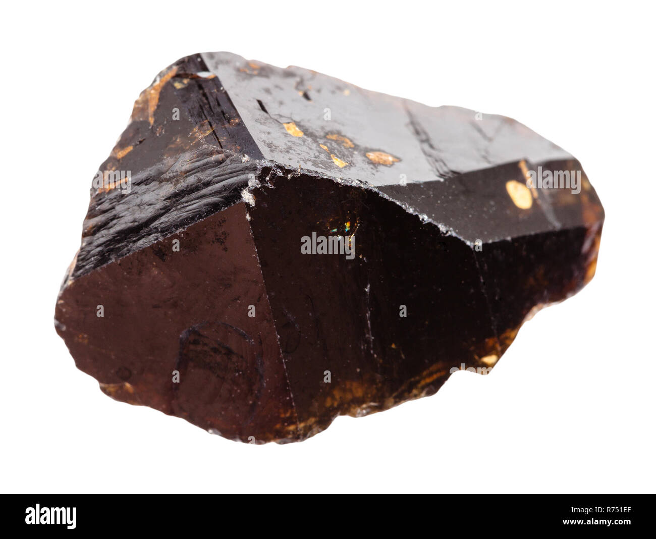 crystalline Cassiterite (Tin ore) stone isolated Stock Photo Alamy