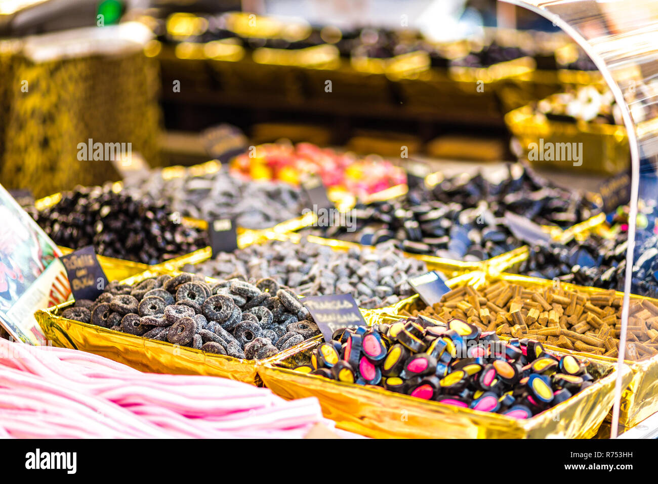 licorice candies for sale in street market Stock Photo Alamy