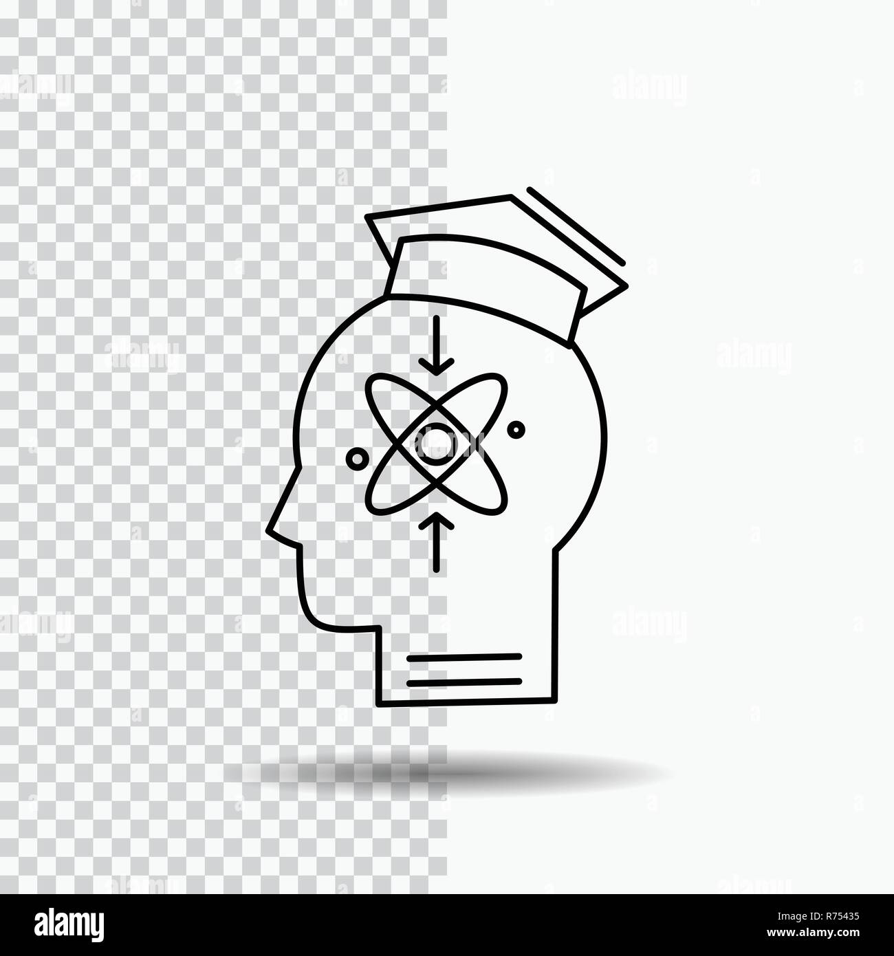 capability, head, human, knowledge, skill Line Icon on Transparent ...