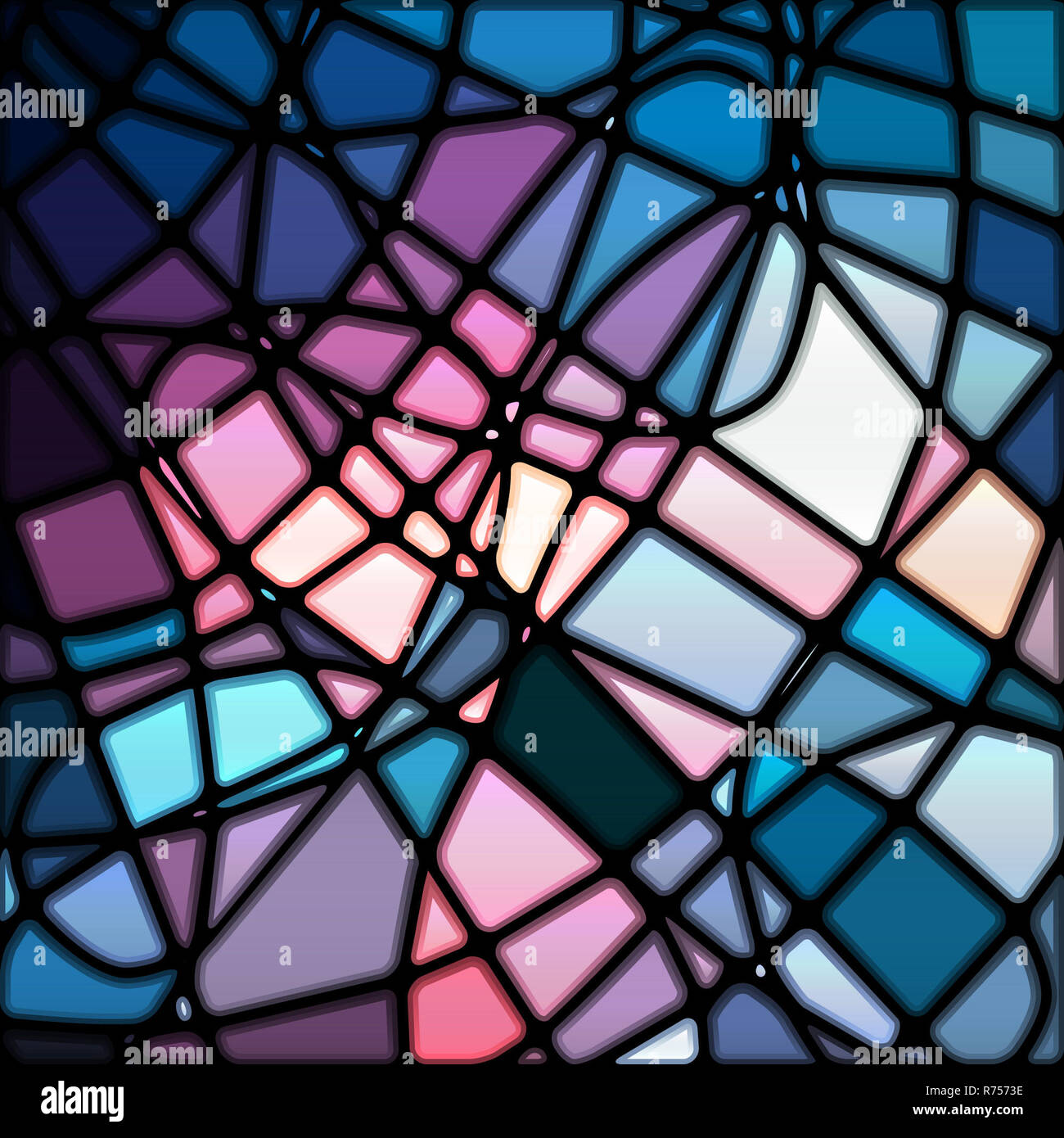 Abstract stained-glass mosaic background Vector Image