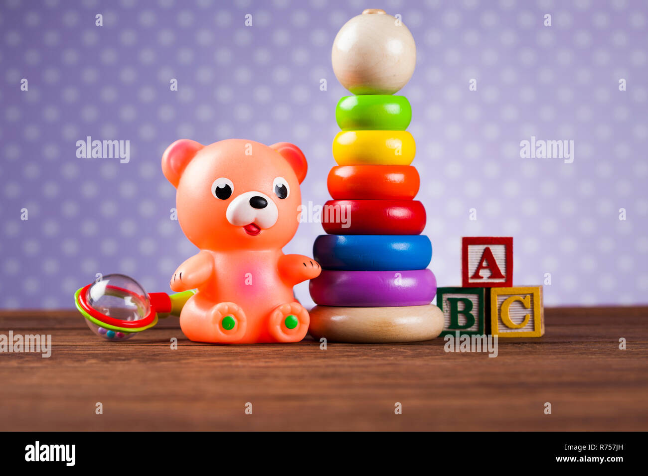 Colorful alphabet blocks, baby toy Stock Photo Alamy