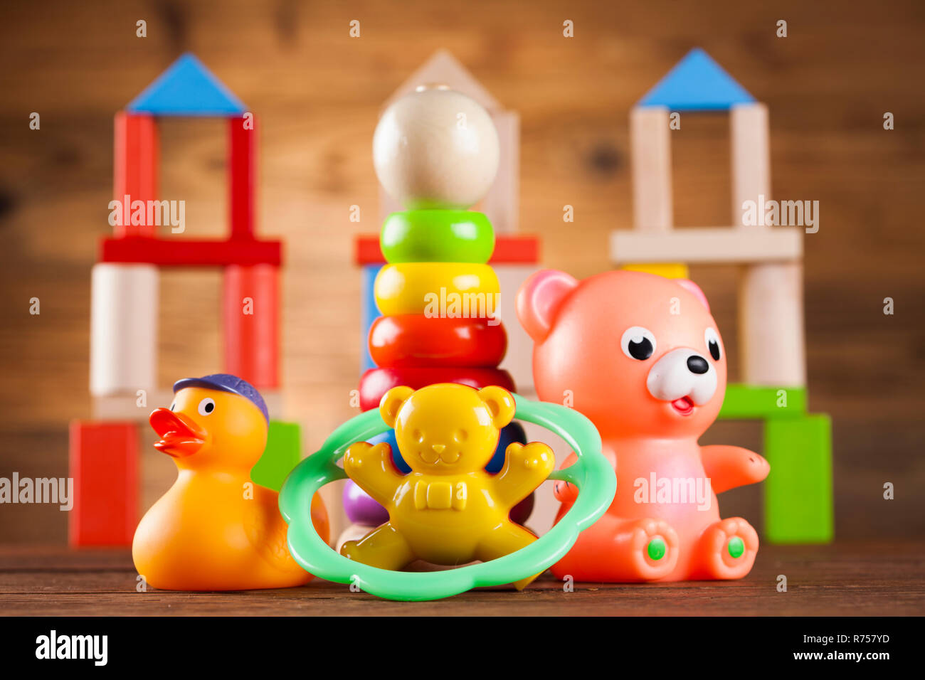 Colorful alphabet blocks, baby toy Stock Photo Alamy