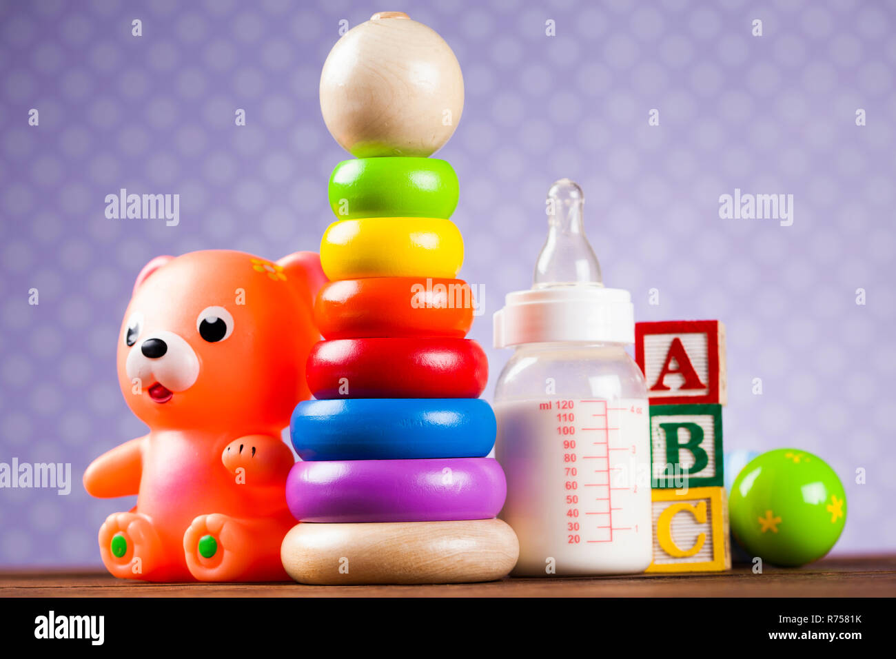 Colorful alphabet blocks, baby toy Stock Photo Alamy