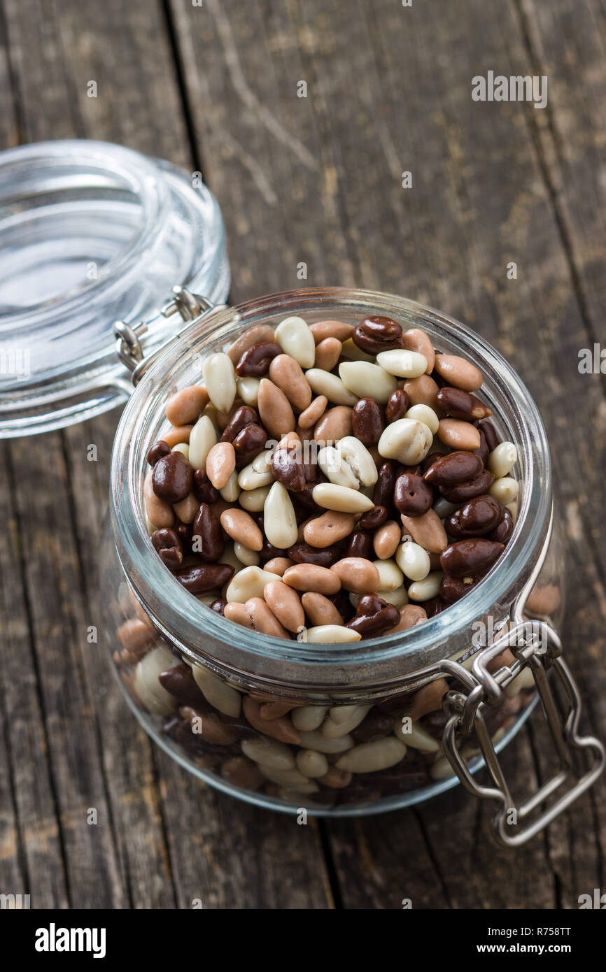 Chocolate covered sunflower seeds Stock Photo Alamy