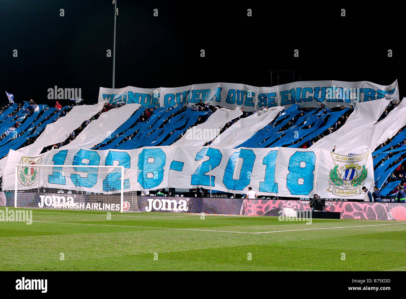 Cd Leganes S Fans Seen With Banners During The La Liga Match