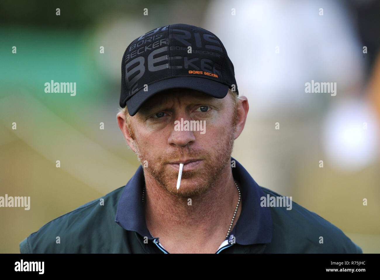 Cologne-Pulheim, Germany. 10th Sep, 2008. Ex-tennis professional Boris Becker takes part in the Mercedes-Benz Championship Pro-Am at the golf course of 'Gut Laerchenhof' in Cologne-Pulheim, Germany, 10 September 2008. Credit: Joerg Carstensen | usage worldwide/dpa/Alamy Live News Stock Photo