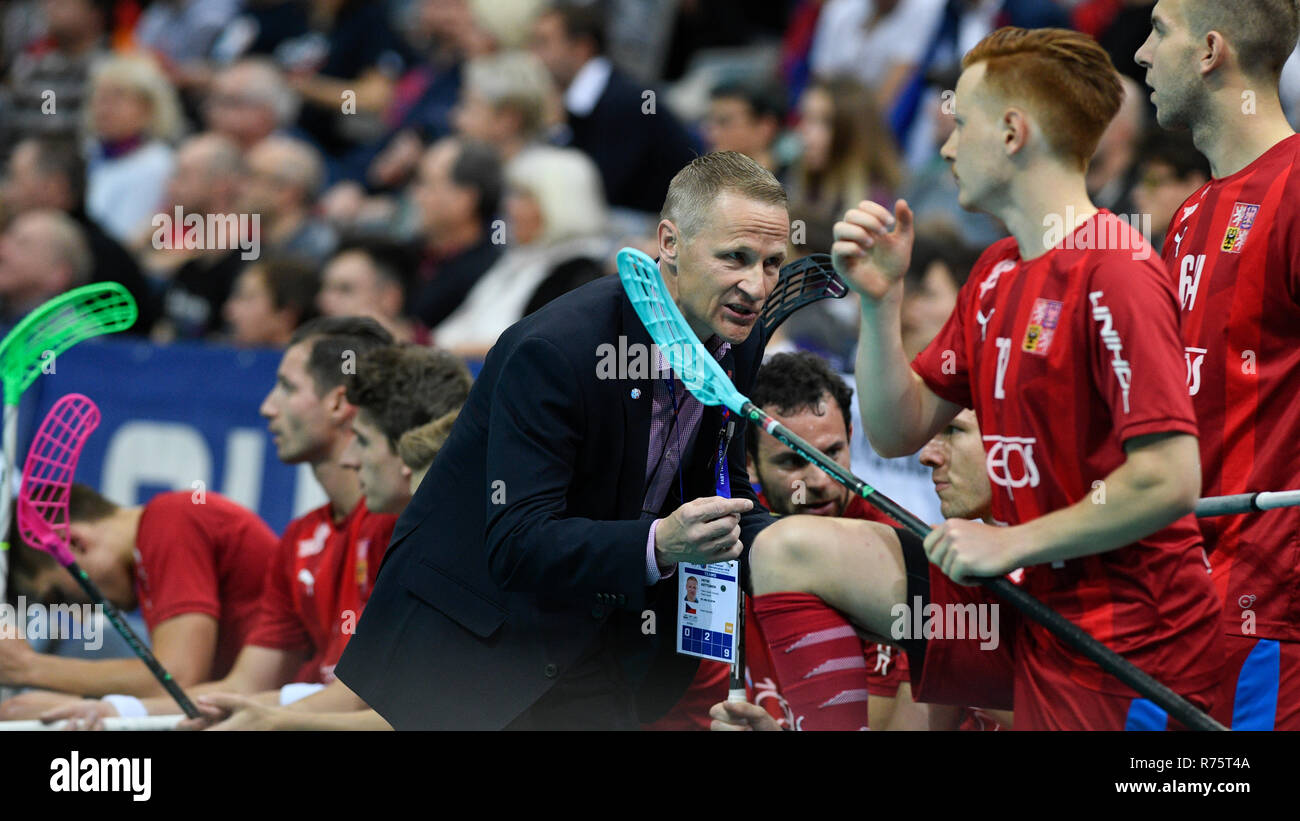 Prague, Czech Republic. 08th Dec, 2018. Czech coach PETRI KETTUNEN in  action during the Men's World