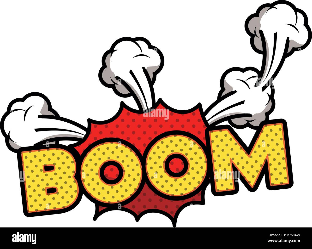 boom comic words in speech bubble isolated icon Stock Vector Image ...
