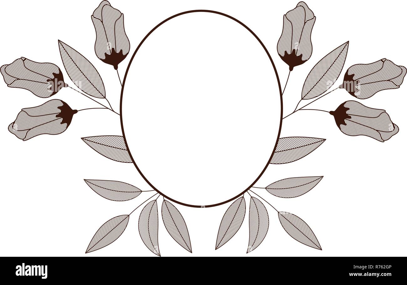 frame with flowers isolated icon Stock Vector Image & Art - Alamy