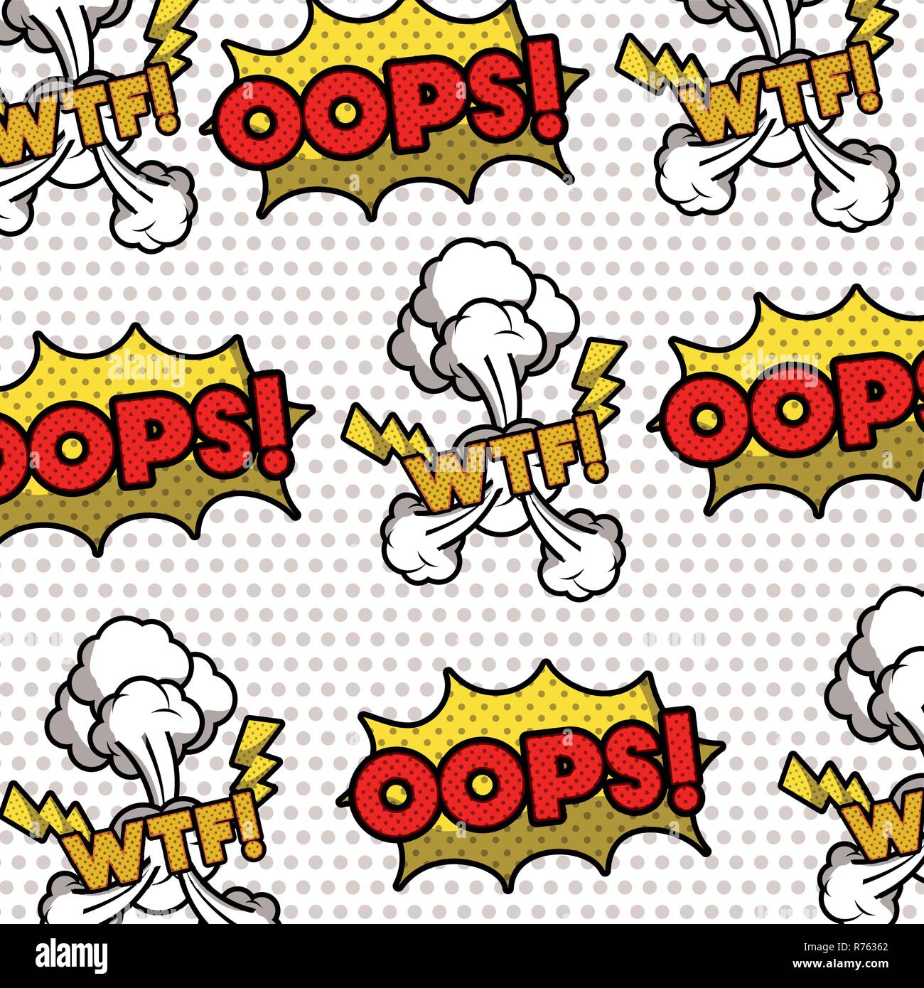 speech bubble with words comic pattern Stock Vector Image & Art - Alamy