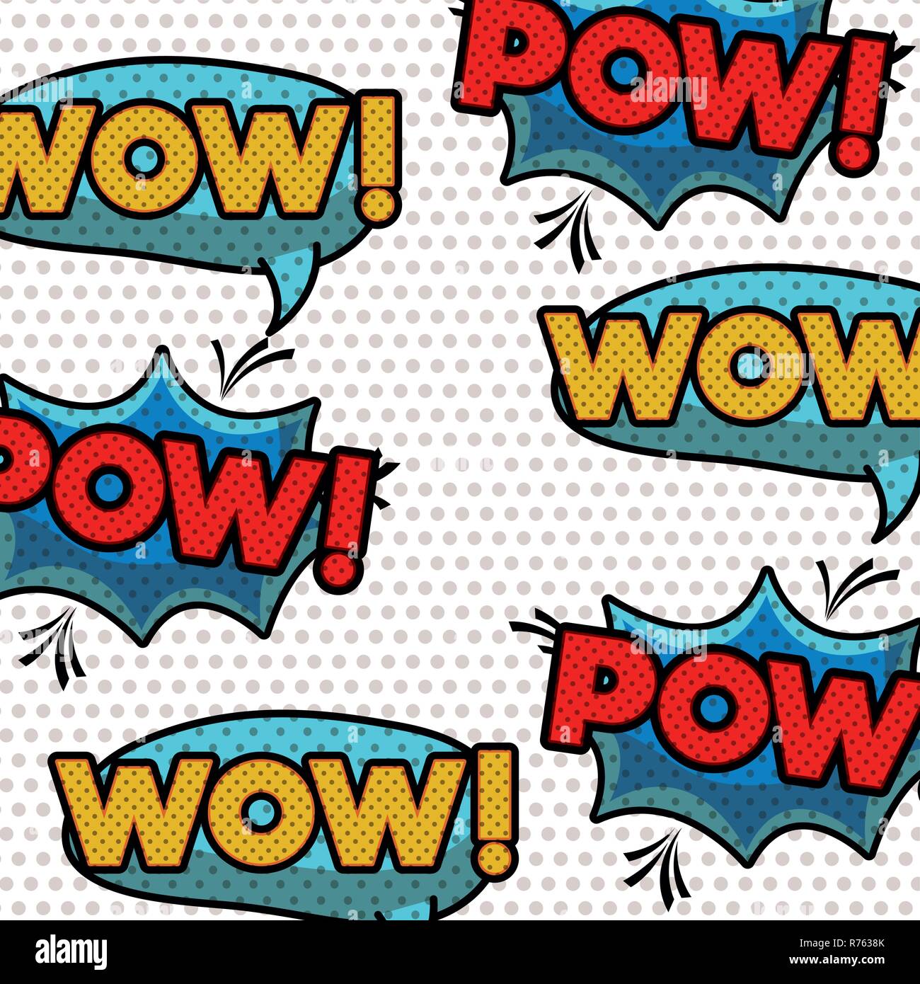 speech bubble with words comic pattern Stock Vector Image & Art - Alamy