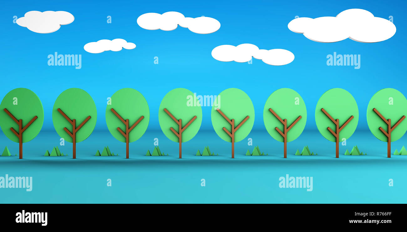 Open Field Artistic Cartoon Abstract Background Art Stock Photo - Alamy