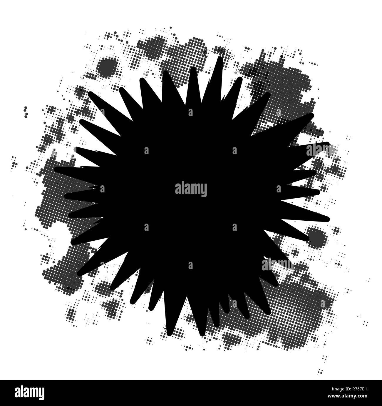 Black Splat Cartoon Style Stock Photo - Alamy