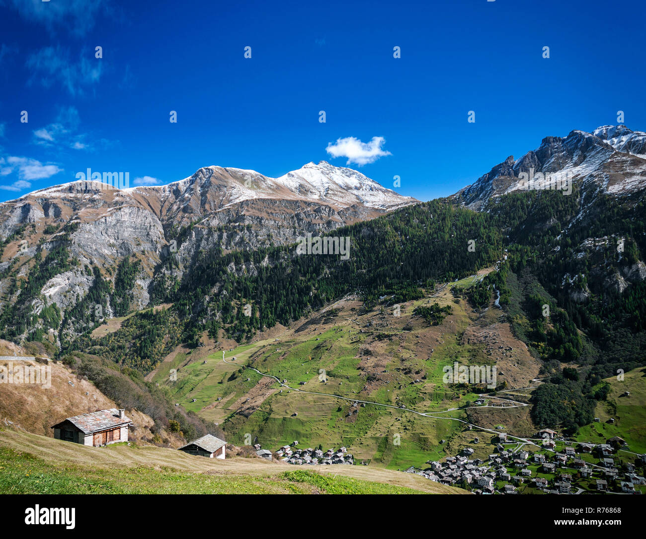 Rural landscape in the vals valley hi-res stock photography and images ...
