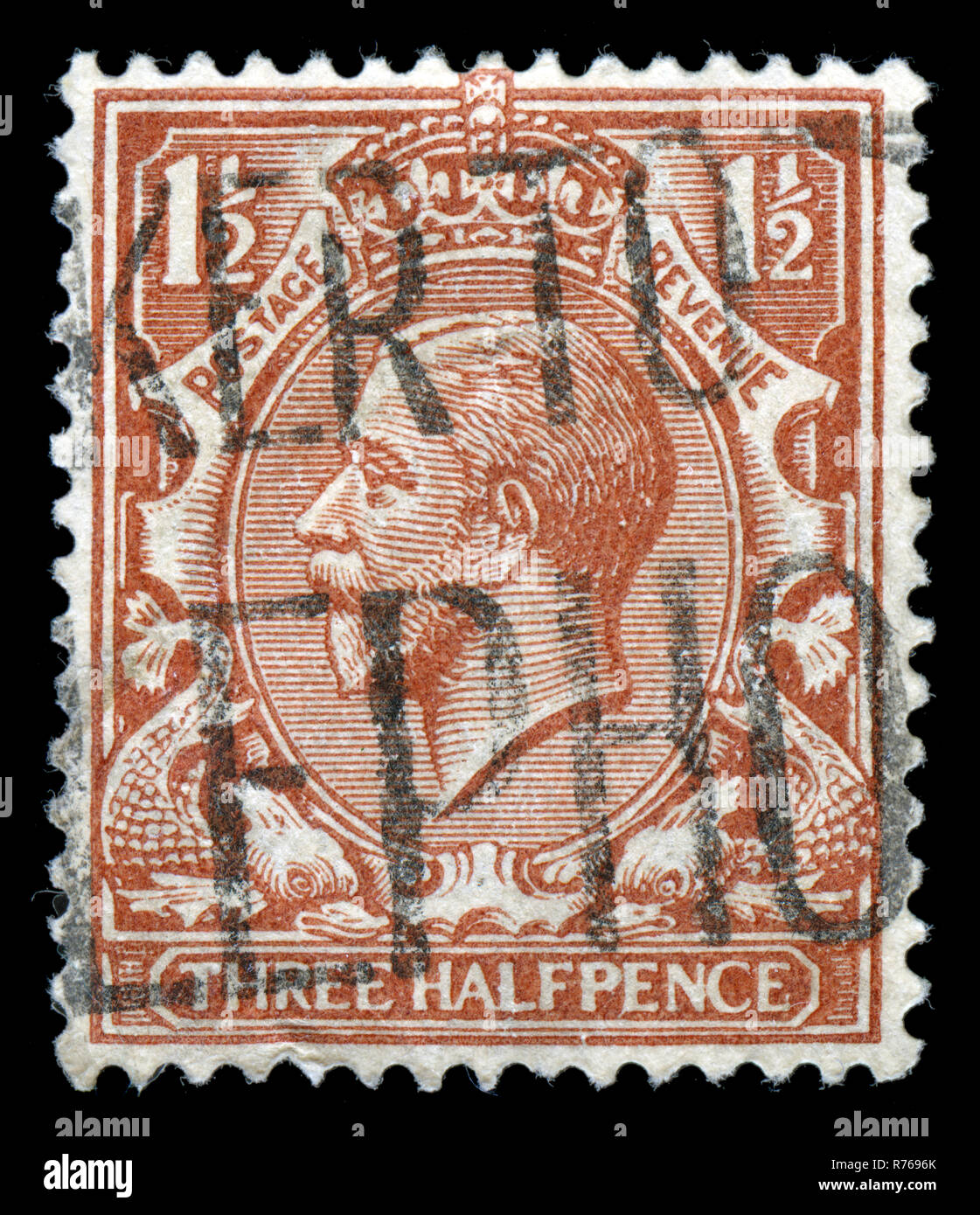 Postage stamp from Great Britain in the King George V - Definitives