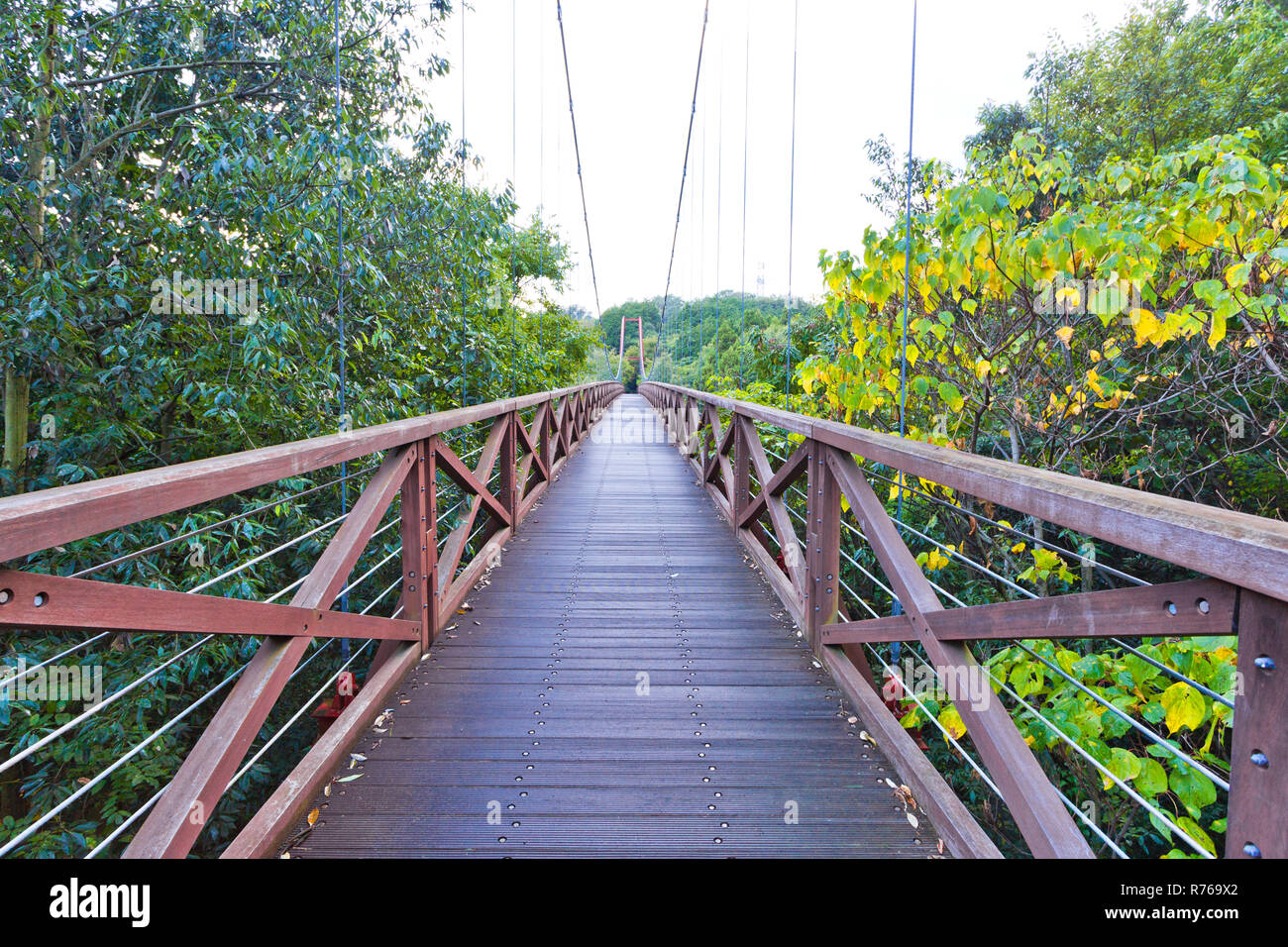 Hibikibashi Bridge in Takasaki city. Stock Photo