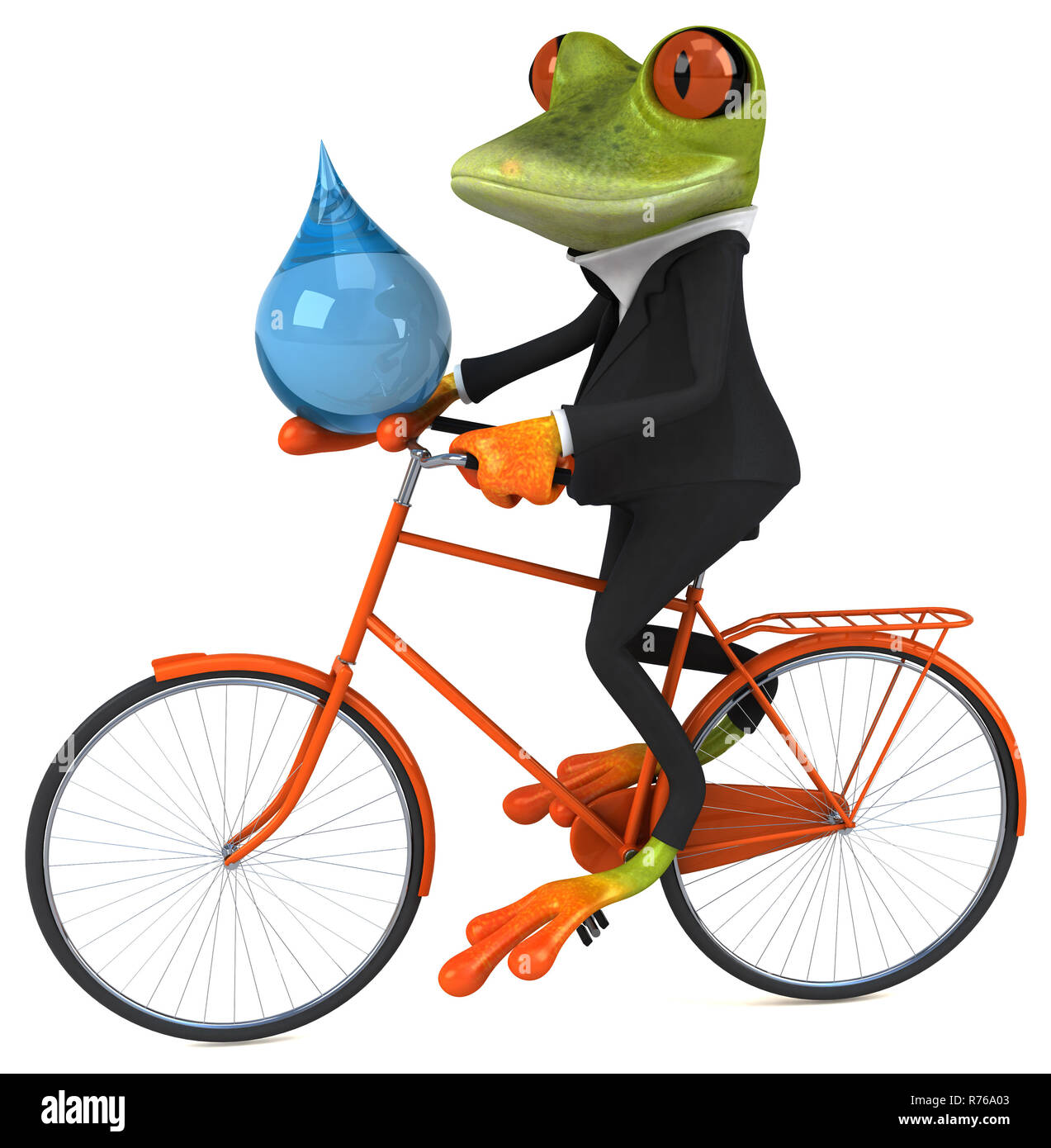 Frog bike illustration hi res stock photography and images Alamy