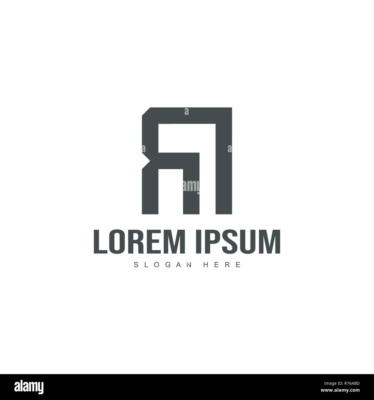 Initial letter logo template. Minimalist letter logo template design Stock Vector
