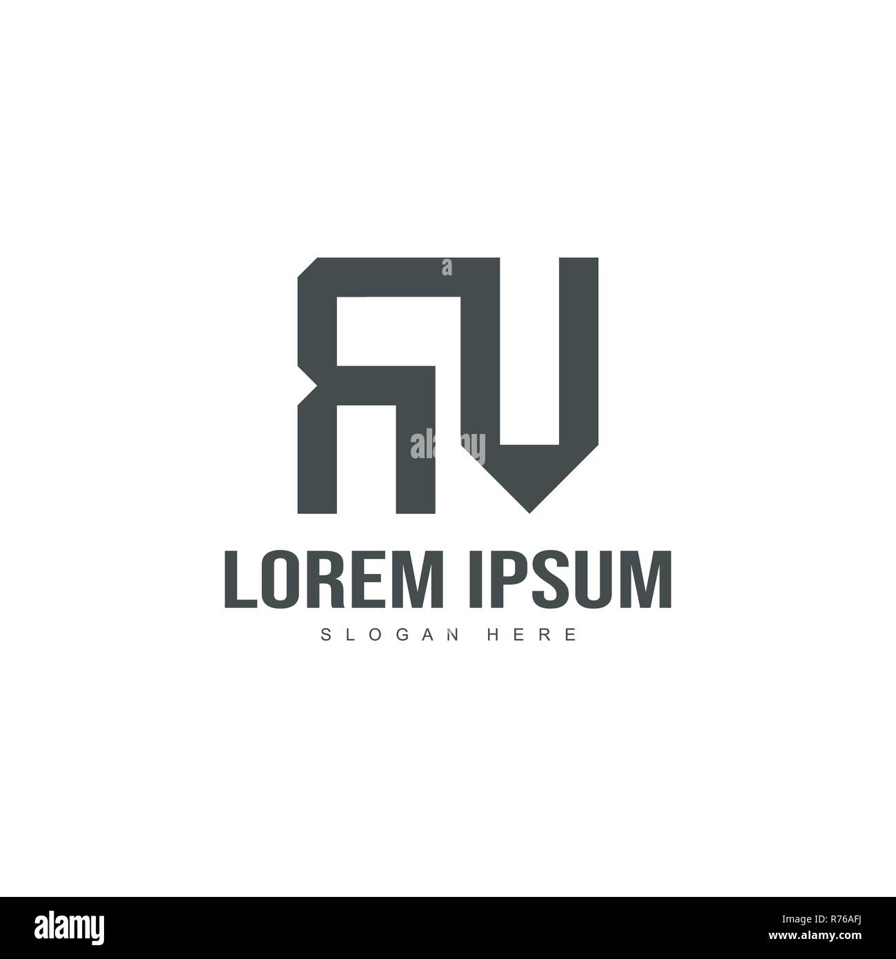 Initial letter logo template. Minimalist letter logo template design Stock Vector