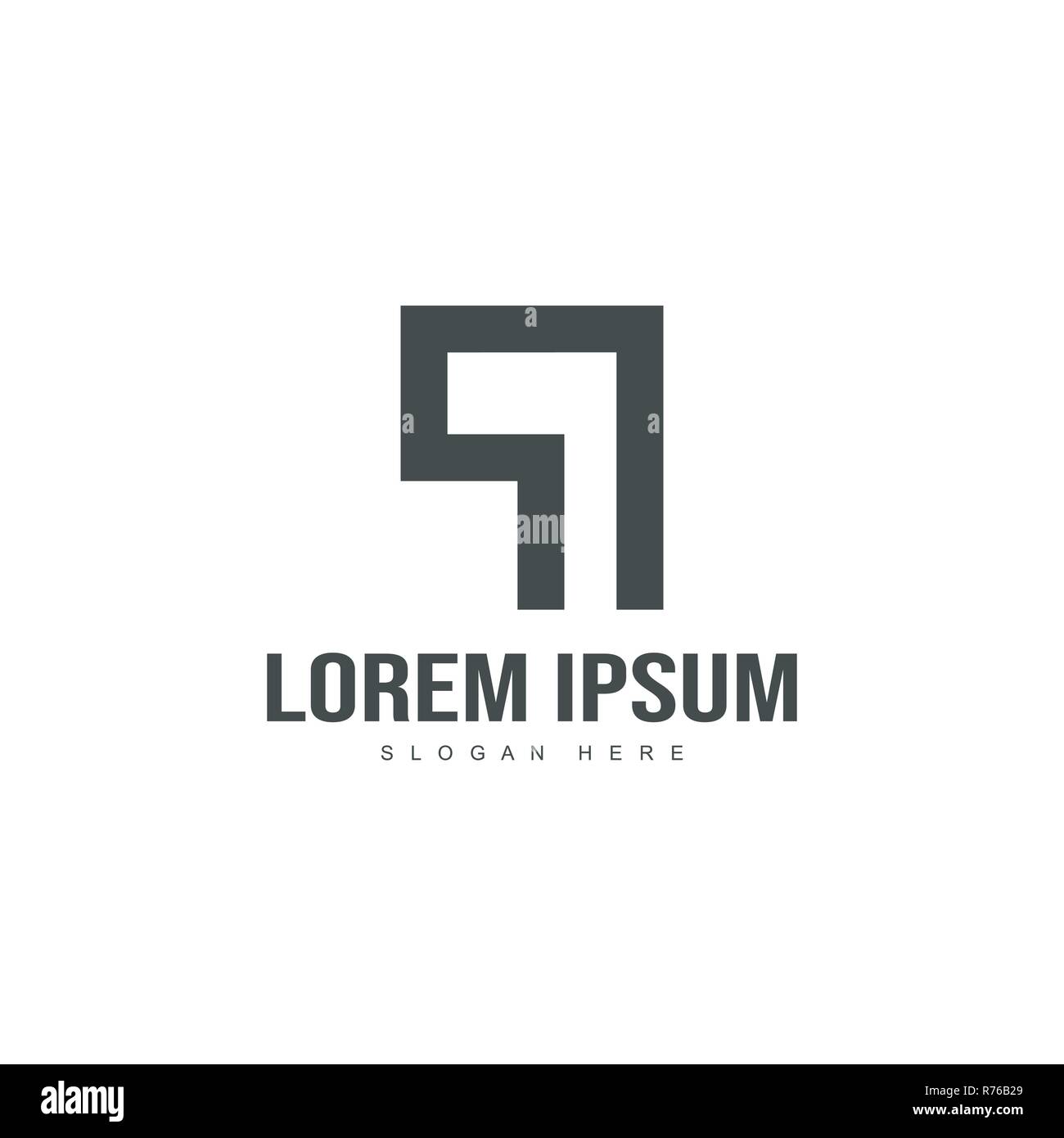 Initial letter logo template. Minimalist letter logo template design Stock Vector