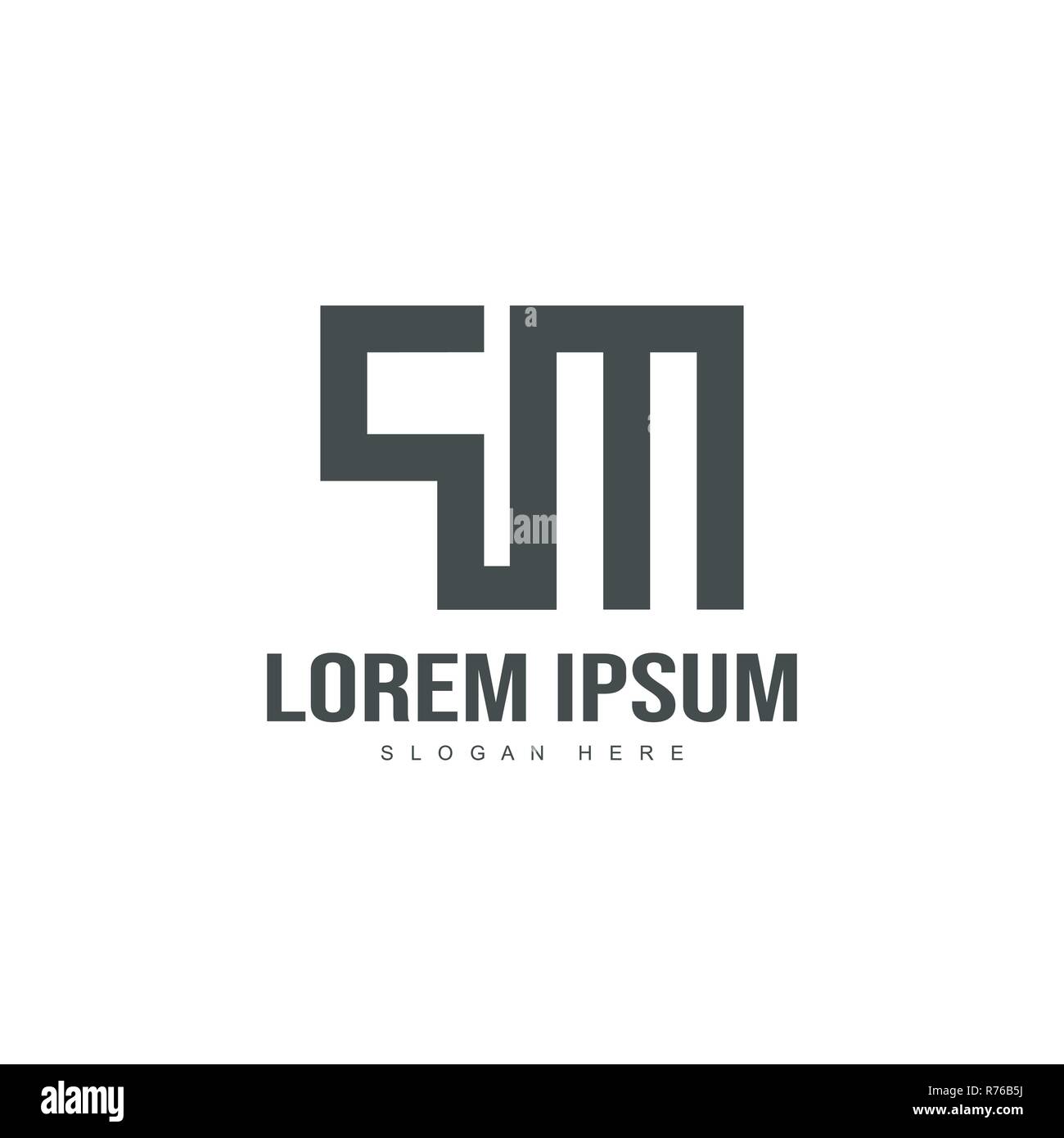 Initial letter logo template. Minimalist letter logo template design Stock Vector