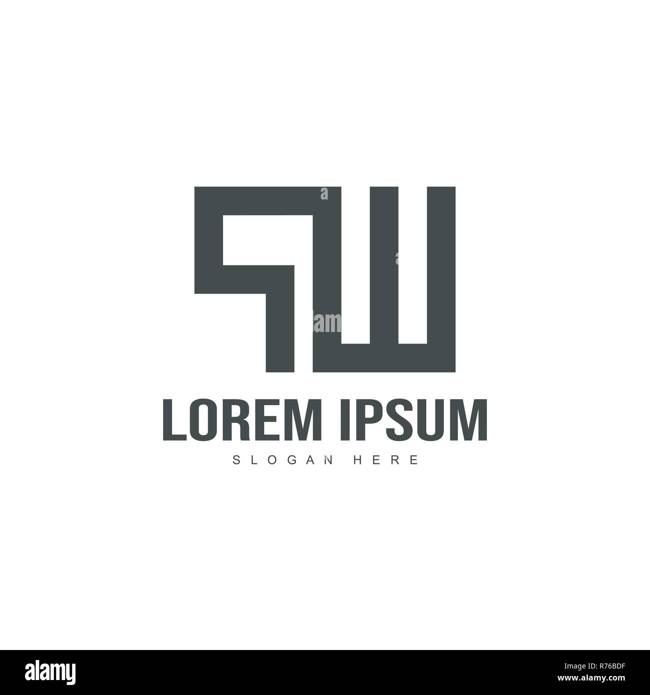 Initial letter logo template. Minimalist letter logo template design Stock Vector