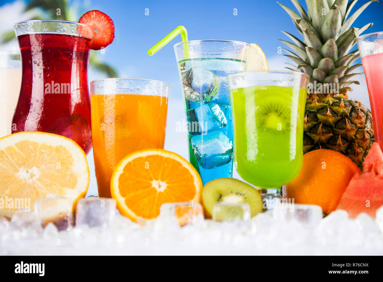 Exotic summer drinks Stock Photo - Alamy