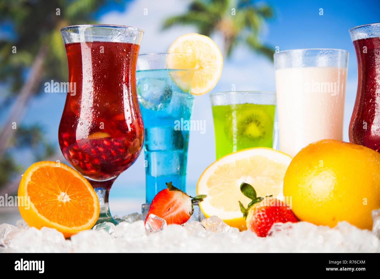 Exotic summer drinks Stock Photo - Alamy
