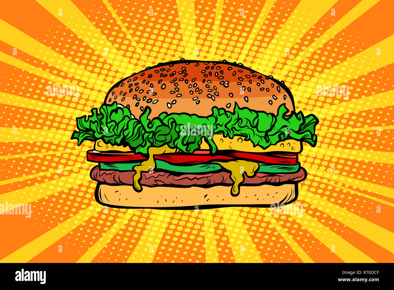 Restaurant Food Burger Line Stock Photos Restaurant Food