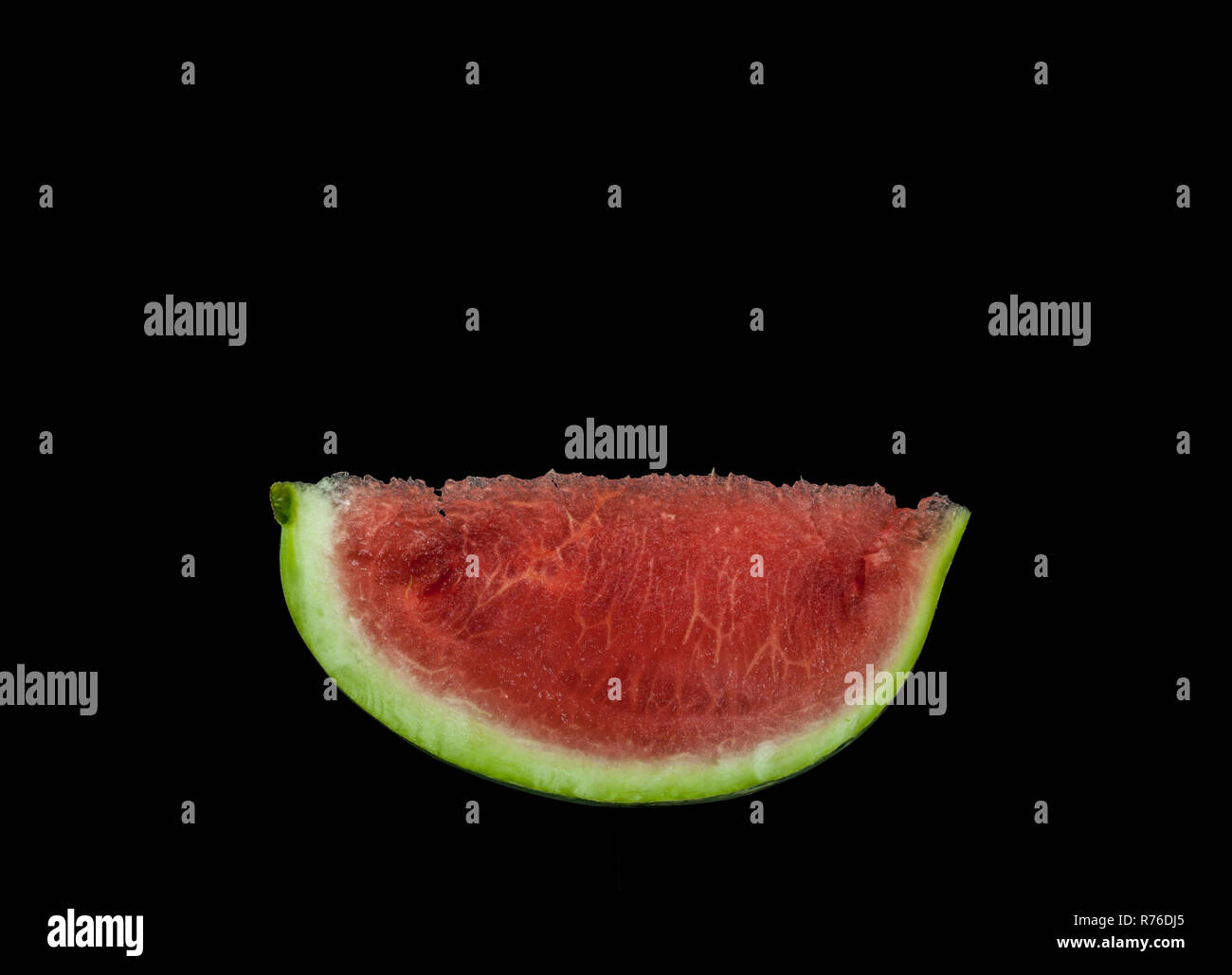 Seedless watermelon isolated on black background Stock Photo
