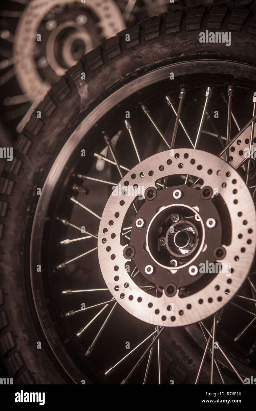 Motorcycle disk brake Stock Photo Alamy