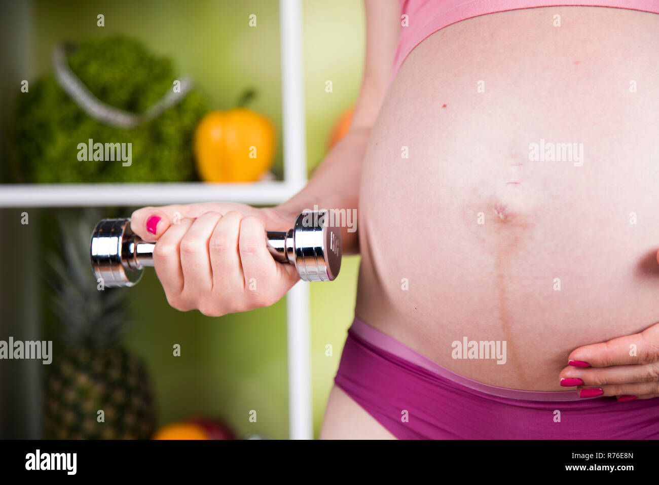 View of Fitness Pregnancy woman, healthy lifestyle concept Stock Photo - Alamy