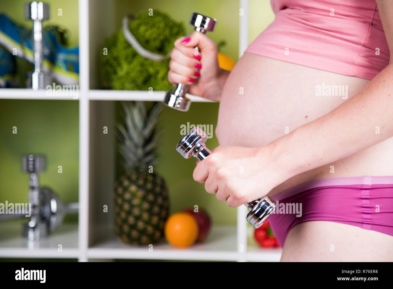 Fitness Pregnancy woman, healthy lifestyle concept Stock Photo - Alamy