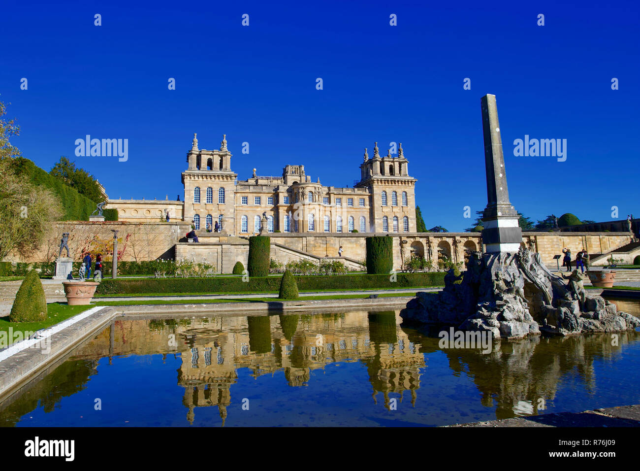 Blenheim Palace from the Water Terrace, Oxfordshire, England Stock