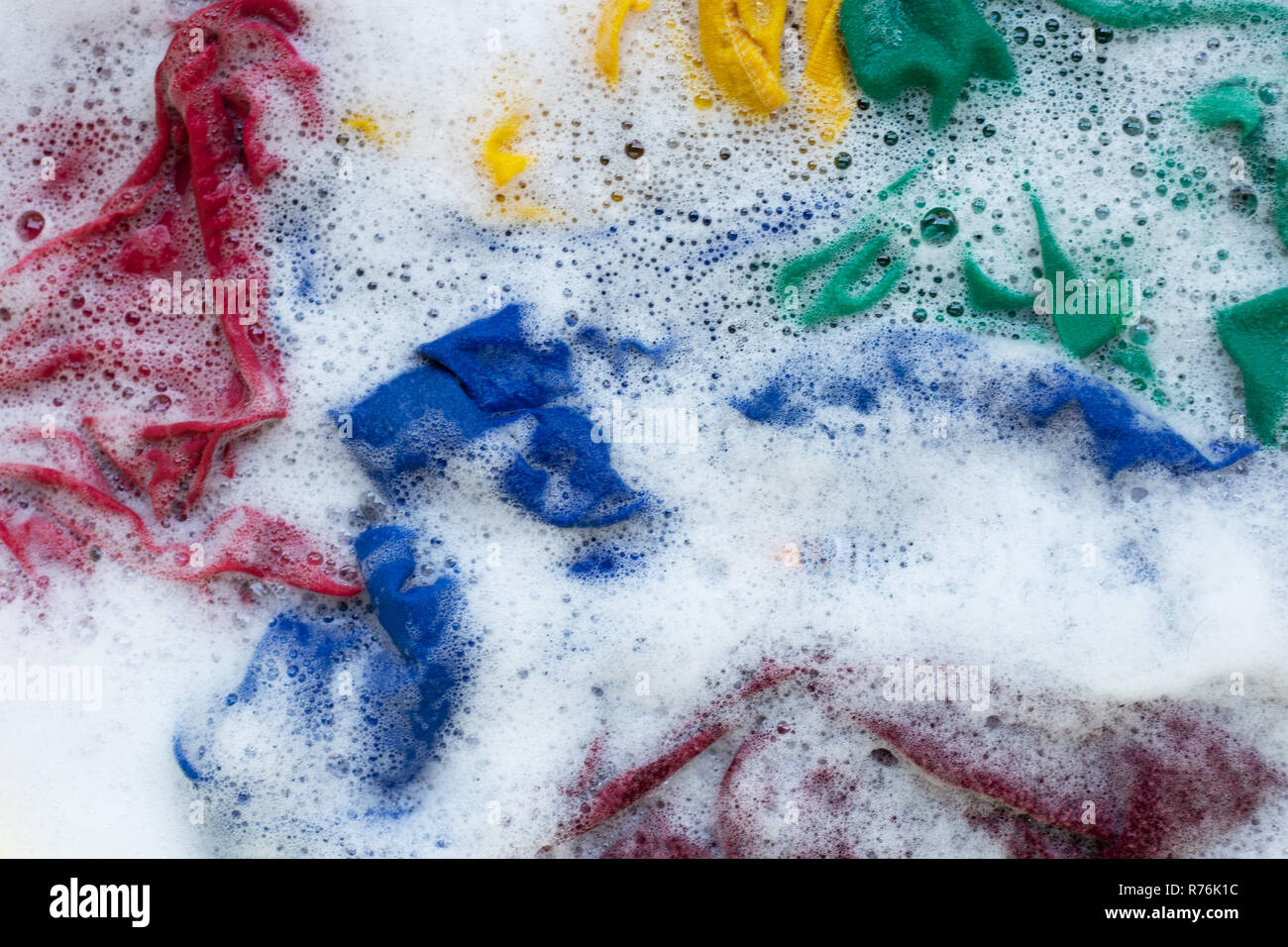 Washing clothes, colorful clothes soaked Stock Photo Alamy