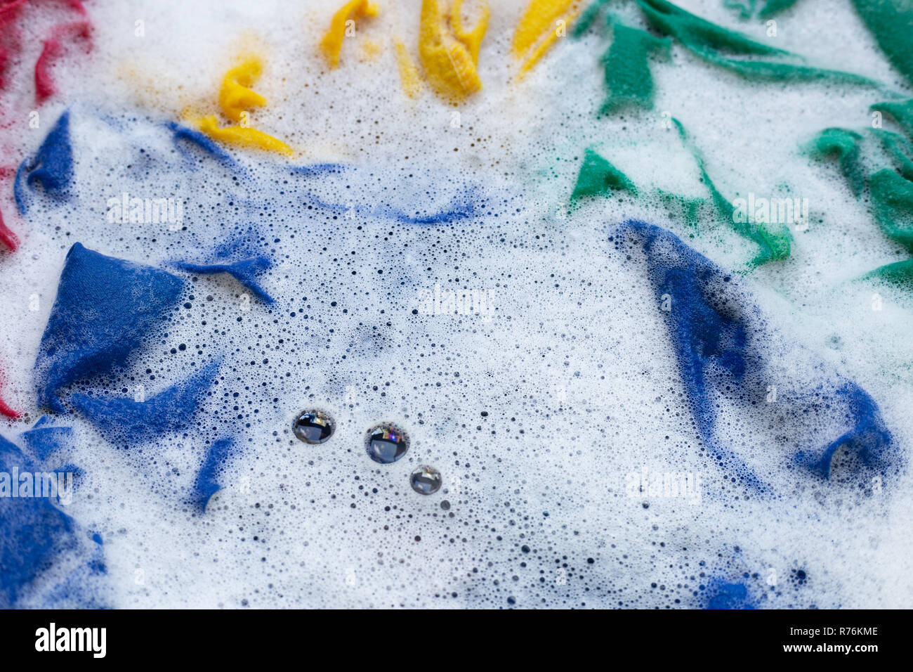 Washing clothes, colorful clothes soaked Stock Photo Alamy